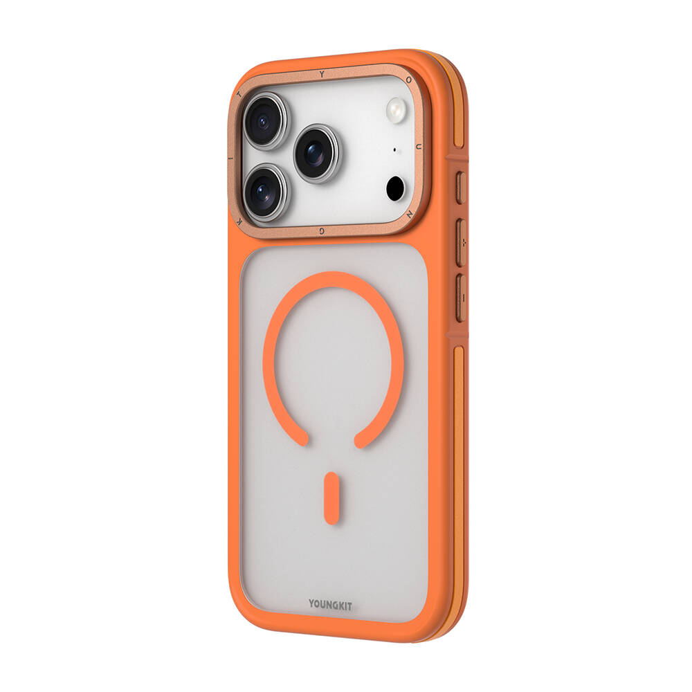 Apple iPhone 17 Pro Max Kılıf M-safe Şarj Özellikli Youngkit Rock Sand Serisi Kapak - 10