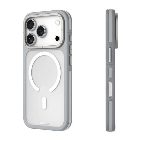 Apple iPhone 17 Pro Max Kılıf M-safe Şarj Özellikli Youngkit Rock Sand Serisi Kapak - 14