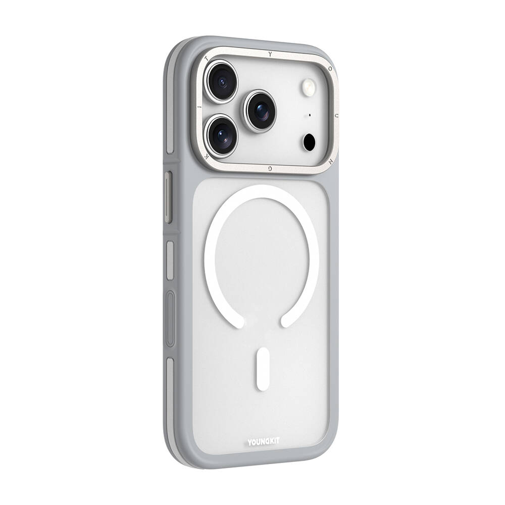 Apple iPhone 17 Pro Max Kılıf M-safe Şarj Özellikli Youngkit Rock Sand Serisi Kapak - 19