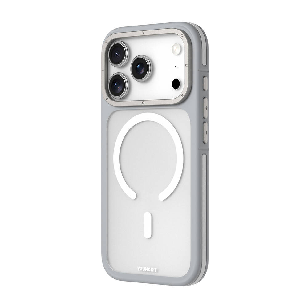 Apple iPhone 17 Pro Max Kılıf M-safe Şarj Özellikli Youngkit Rock Sand Serisi Kapak - 20