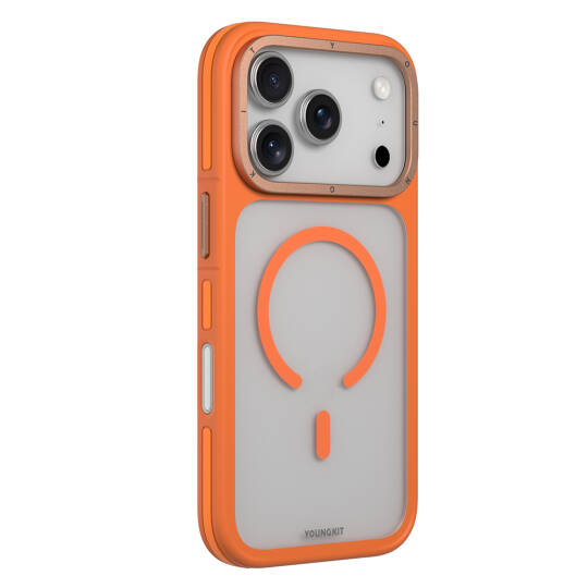 Apple iPhone 17 Pro Max Kılıf M-safe Şarj Özellikli Youngkit Rock Sand Serisi Kapak - 6