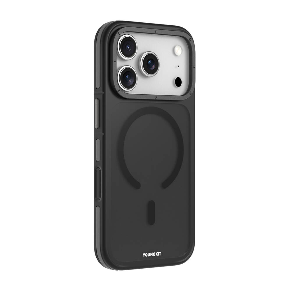 Apple iPhone 17 Pro Max Kılıf M-safe Şarj Özellikli Youngkit Rock Sand Serisi Kapak - 5