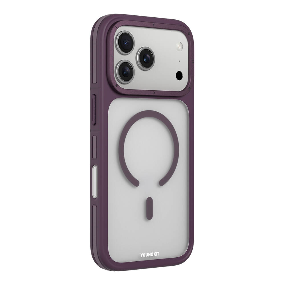 Apple iPhone 17 Pro Max Kılıf M-safe Şarj Özellikli Youngkit Rock Sand Serisi Kapak - 2