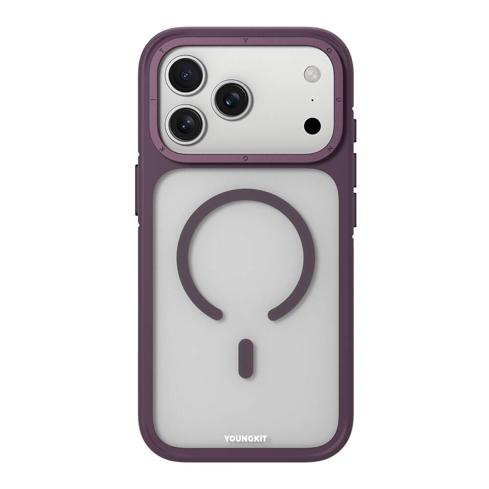 Apple iPhone 17 Pro Max Kılıf M-safe Şarj Özellikli Youngkit Rock Sand Serisi Kapak - 3