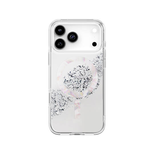 Apple iPhone 17 Pro Max Kılıf M-safe Şarj Parlak Kristal Desenli Coehl Crystelle Kapak - 2