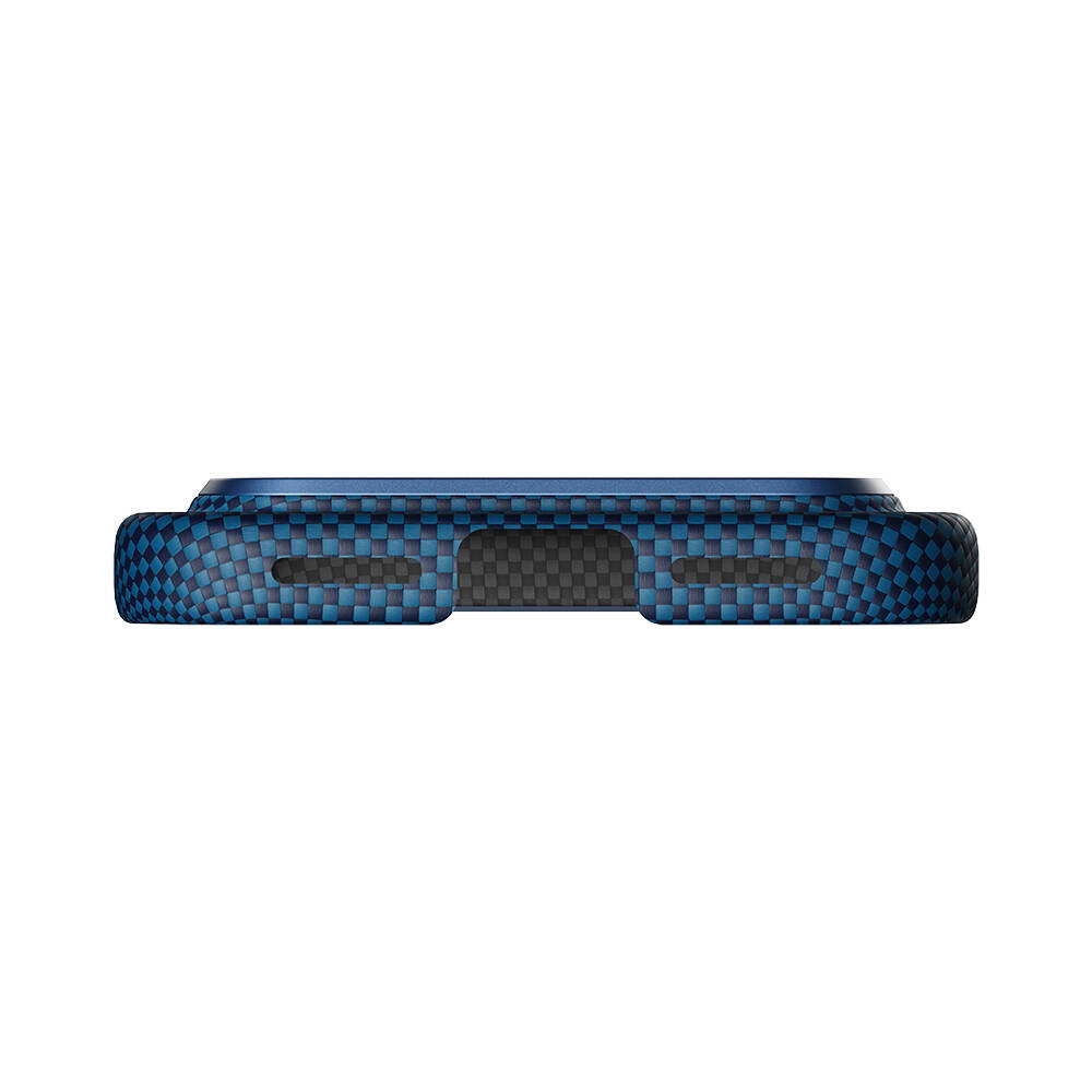 Apple iPhone 17 Pro Max Kılıf Magsafe Şarj Özellikli Aramid Karbon Fiber Pitaka Tactile Woven Starpeak Serisi Milky Way Galaxy Kapak - 6