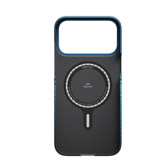 Apple iPhone 17 Pro Max Kılıf Magsafe Şarj Özellikli Aramid Karbon Fiber Pitaka Tactile Woven Starpeak Serisi Milky Way Galaxy Kapak - 9