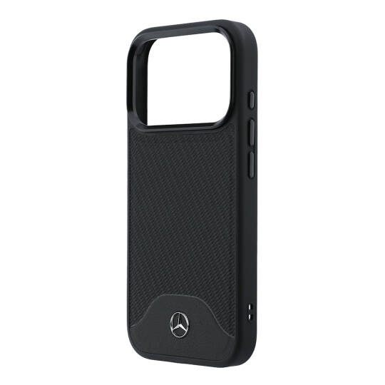 Apple iPhone 17 Pro Max Kılıf Mercedes Benz Orjinal Lisanslı M-safe Şarj Özellikli 3D Metal Logolu Wood Deri Dokumalı Kapak - 6