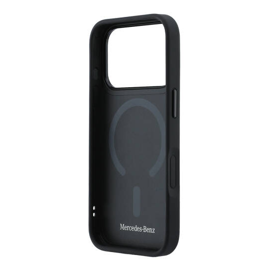 Apple iPhone 17 Pro Max Kılıf Mercedes Benz Orjinal Lisanslı M-safe Şarj Özellikli 3D Metal Logolu Wood Deri Dokumalı Kapak - 7