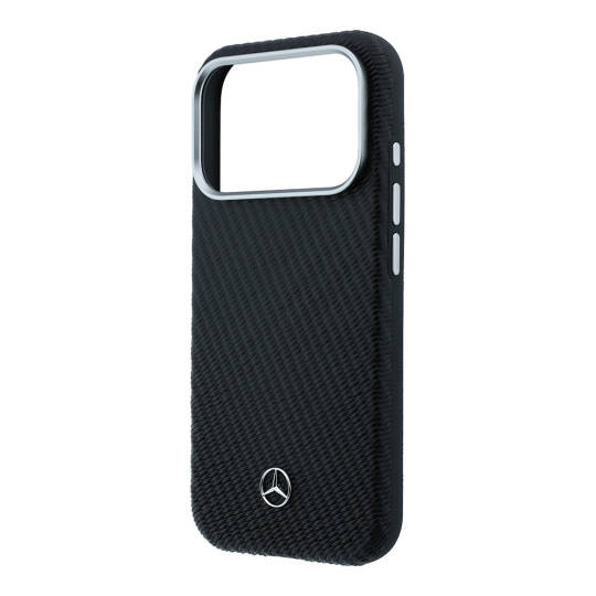 Apple iPhone 17 Pro Max Kılıf Mercedes Benz Orjinal Lisanslı M-safe Şarj Özellikli 3D Metal Logolu Wrap Wood Deri Kapak - 6