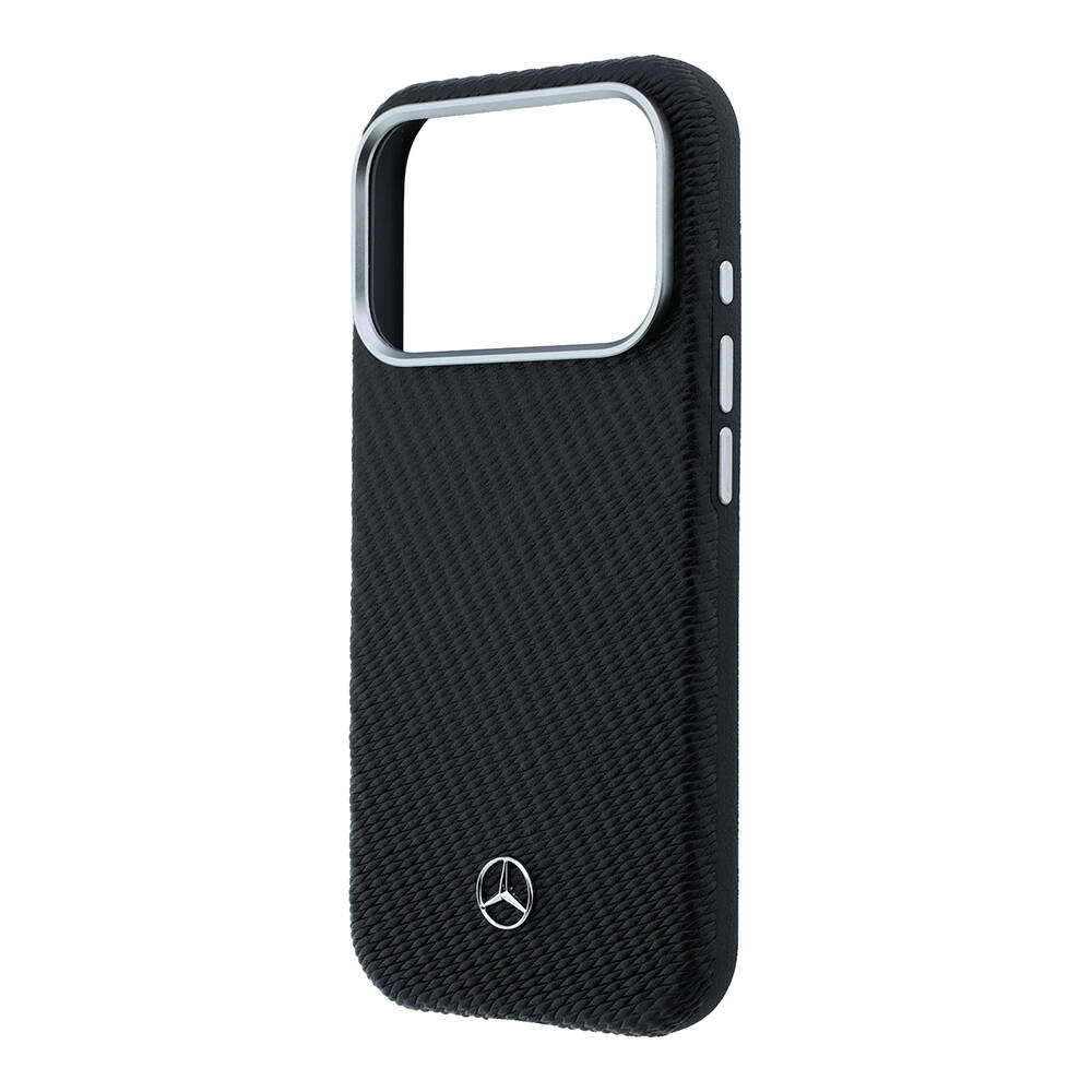 Apple iPhone 17 Pro Max Kılıf Mercedes Benz Orjinal Lisanslı M-safe Şarj Özellikli 3D Metal Logolu Wrap Wood Deri Kapak - 6