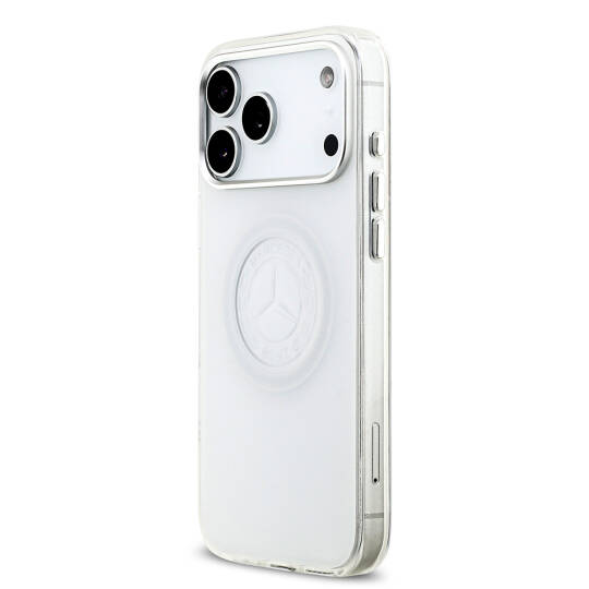 Apple iPhone 17 Pro Max Kılıf Mercedes Benz Orjinal Lisanslı M-safe Şarj Özellikli Buzlu PC Nostaljik Yıldız Dizayn Kapak - 3