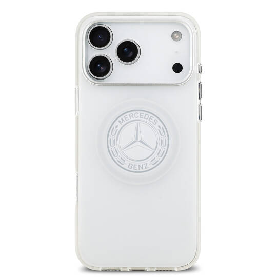 Apple iPhone 17 Pro Max Kılıf Mercedes Benz Orjinal Lisanslı M-safe Şarj Özellikli Buzlu PC Nostaljik Yıldız Dizayn Kapak - 4