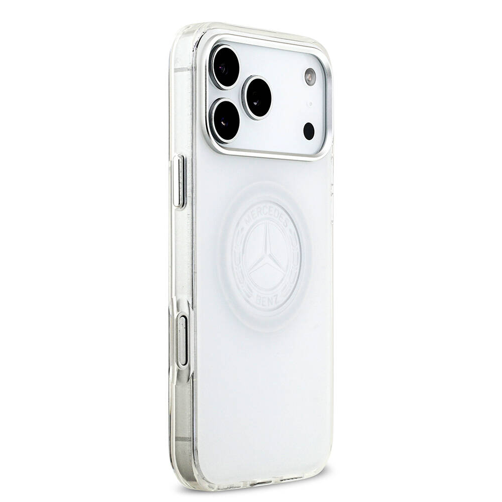 Apple iPhone 17 Pro Max Kılıf Mercedes Benz Orjinal Lisanslı M-safe Şarj Özellikli Buzlu PC Nostaljik Yıldız Dizayn Kapak - 5