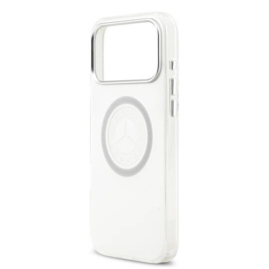 Apple iPhone 17 Pro Max Kılıf Mercedes Benz Orjinal Lisanslı M-safe Şarj Özellikli Buzlu PC Nostaljik Yıldız Dizayn Kapak - 7