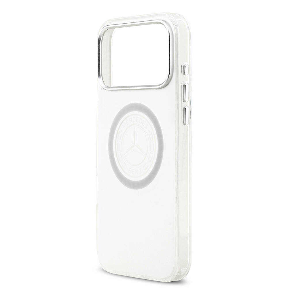 Apple iPhone 17 Pro Max Kılıf Mercedes Benz Orjinal Lisanslı M-safe Şarj Özellikli Buzlu PC Nostaljik Yıldız Dizayn Kapak - 7