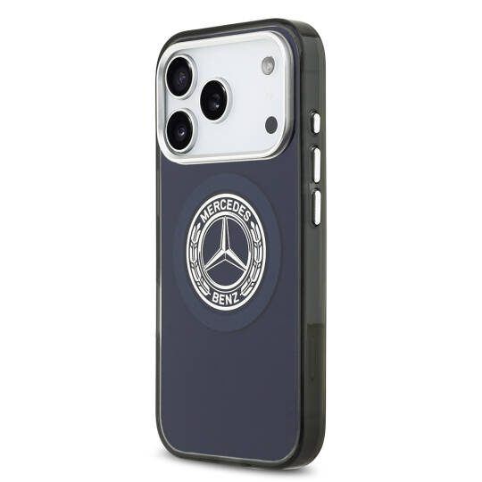 Apple iPhone 17 Pro Max Kılıf Mercedes Benz Orjinal Lisanslı M-safe Şarj Özellikli Çift Katmanlı PC Nostaljik Yıldız Dizayn Kapak - 6