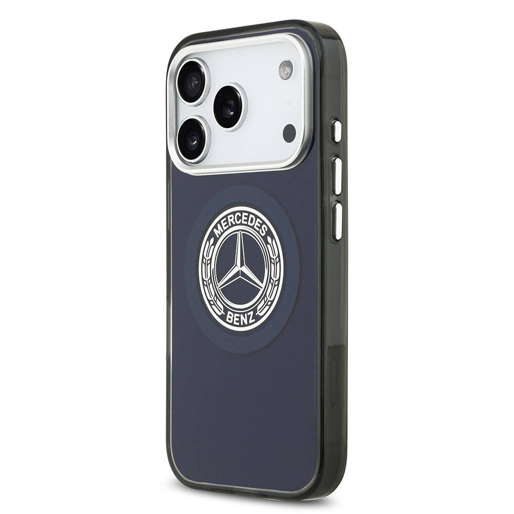 Apple iPhone 17 Pro Max Kılıf Mercedes Benz Orjinal Lisanslı M-safe Şarj Özellikli Çift Katmanlı PC Nostaljik Yıldız Dizayn Kapak - 6