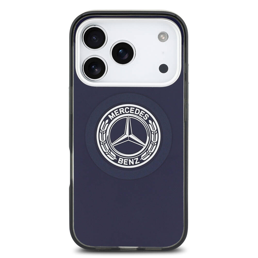 Apple iPhone 17 Pro Max Kılıf Mercedes Benz Orjinal Lisanslı M-safe Şarj Özellikli Çift Katmanlı PC Nostaljik Yıldız Dizayn Kapak - 7