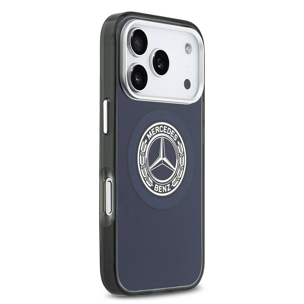 Apple iPhone 17 Pro Max Kılıf Mercedes Benz Orjinal Lisanslı M-safe Şarj Özellikli Çift Katmanlı PC Nostaljik Yıldız Dizayn Kapak - 8