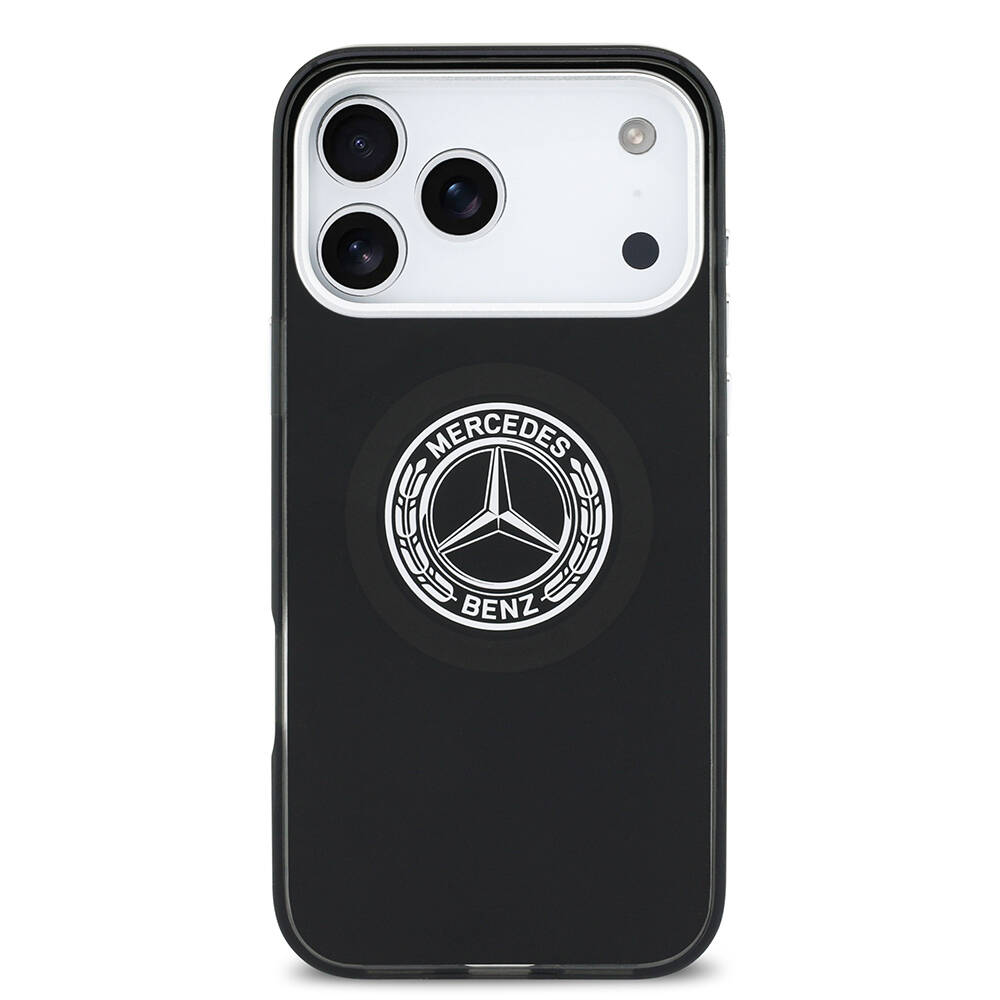 Apple iPhone 17 Pro Max Kılıf Mercedes Benz Orjinal Lisanslı M-safe Şarj Özellikli Çift Katmanlı PC Nostaljik Yıldız Dizayn Kapak - 13