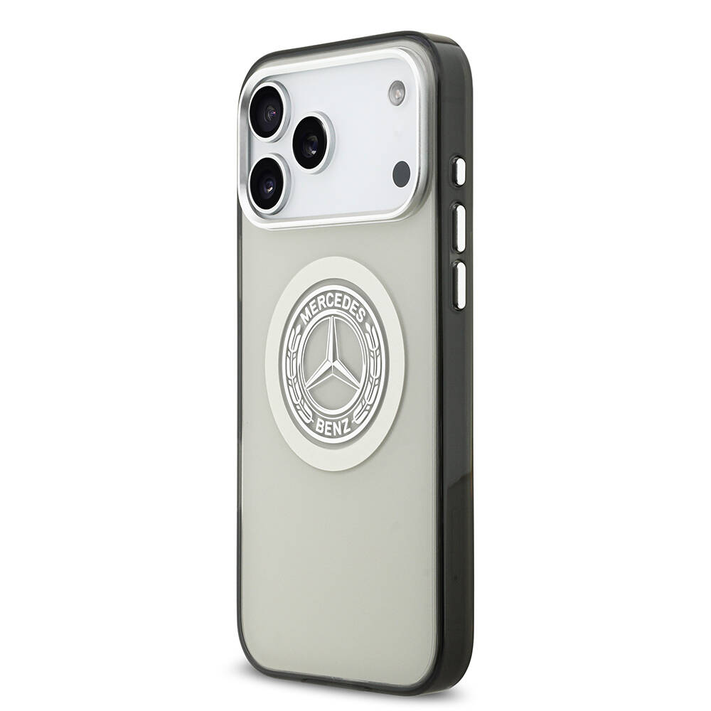 Apple iPhone 17 Pro Max Kılıf Mercedes Benz Orjinal Lisanslı M-safe Şarj Özellikli Çift Katmanlı PC Nostaljik Yıldız Dizayn Kapak - 18