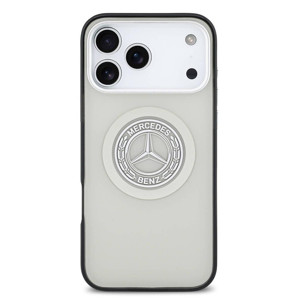 Apple iPhone 17 Pro Max Kılıf Mercedes Benz Orjinal Lisanslı M-safe Şarj Özellikli Çift Katmanlı PC Nostaljik Yıldız Dizayn Kapak - 19