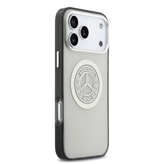 Apple iPhone 17 Pro Max Kılıf Mercedes Benz Orjinal Lisanslı M-safe Şarj Özellikli Çift Katmanlı PC Nostaljik Yıldız Dizayn Kapak - 20