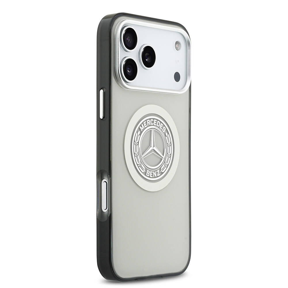 Apple iPhone 17 Pro Max Kılıf Mercedes Benz Orjinal Lisanslı M-safe Şarj Özellikli Çift Katmanlı PC Nostaljik Yıldız Dizayn Kapak - 20