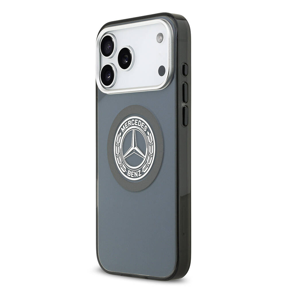 Apple iPhone 17 Pro Max Kılıf Mercedes Benz Orjinal Lisanslı M-safe Şarj Özellikli Çift Katmanlı PC Nostaljik Yıldız Dizayn Kapak - 24