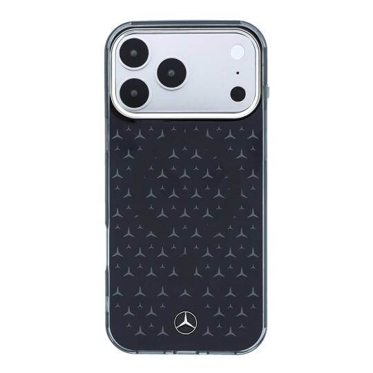 Apple iPhone 17 Pro Max Kılıf Mercedes Benz Orjinal Lisanslı M-Safe Şarj Özellikli Çift Katmanlı Yıldız Desenli Dizayn Kapak - 11