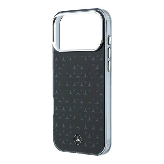 Apple iPhone 17 Pro Max Kılıf Mercedes Benz Orjinal Lisanslı M-Safe Şarj Özellikli Çift Katmanlı Yıldız Desenli Dizayn Kapak - 14
