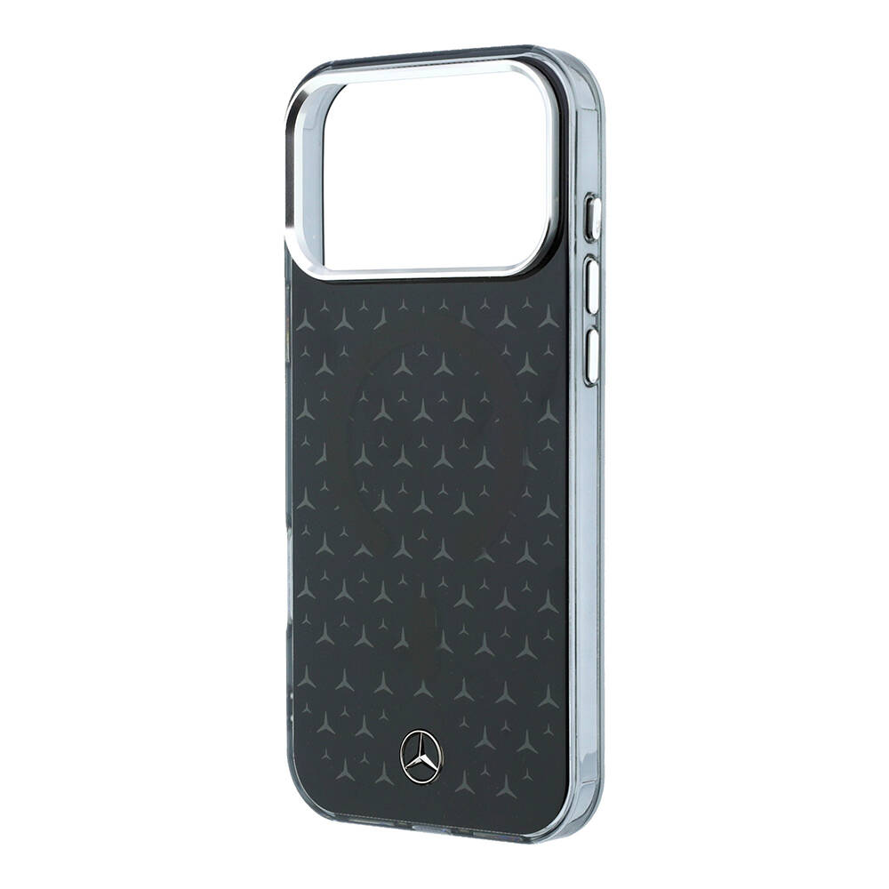 Apple iPhone 17 Pro Max Kılıf Mercedes Benz Orjinal Lisanslı M-Safe Şarj Özellikli Çift Katmanlı Yıldız Desenli Dizayn Kapak - 14