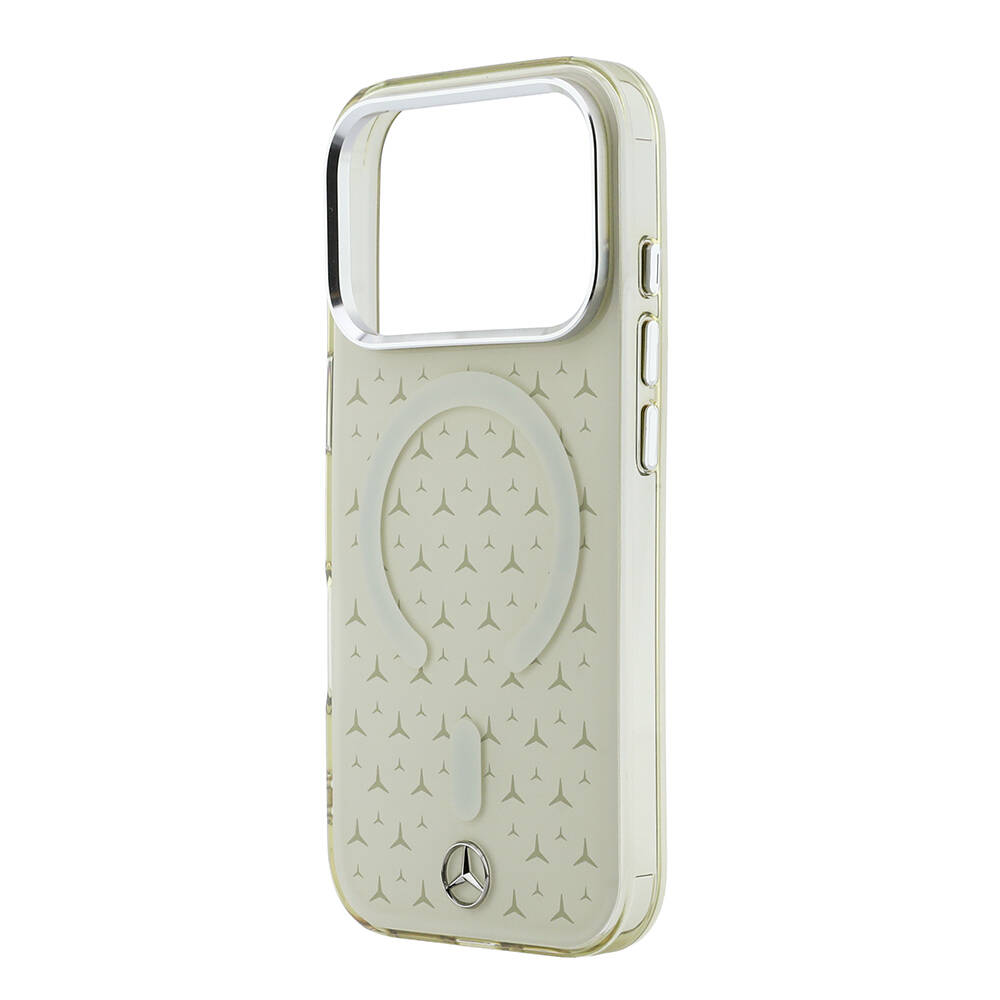 Apple iPhone 17 Pro Max Kılıf Mercedes Benz Orjinal Lisanslı M-Safe Şarj Özellikli Çift Katmanlı Yıldız Desenli Dizayn Kapak - 6