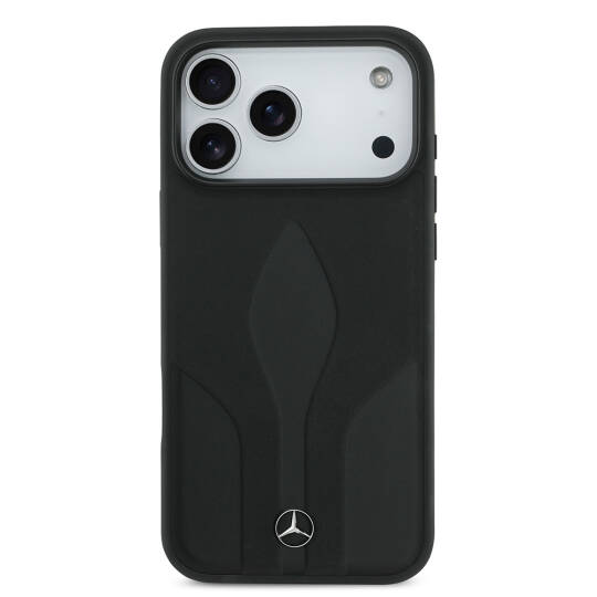Apple iPhone 17 Pro Max Kılıf Mercedes Benz Orjinal Lisanslı M-safe Şarj Özellikli Dokulu Desenli Deri Kapak - 5