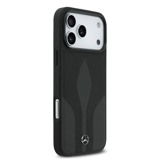 Apple iPhone 17 Pro Max Kılıf Mercedes Benz Orjinal Lisanslı M-safe Şarj Özellikli Dokulu Desenli Deri Kapak - 6