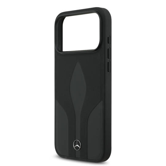 Apple iPhone 17 Pro Max Kılıf Mercedes Benz Orjinal Lisanslı M-safe Şarj Özellikli Dokulu Desenli Deri Kapak - 8