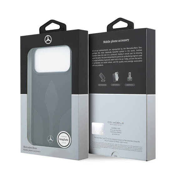 Apple iPhone 17 Pro Max Kılıf Mercedes Benz Orjinal Lisanslı M-safe Şarj Özellikli Dokulu Desenli Deri Kapak - 10