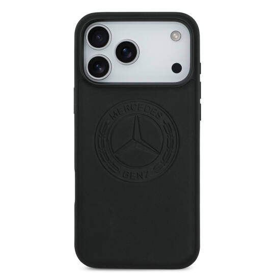 Apple iPhone 17 Pro Max Kılıf Mercedes Benz Orjinal Lisanslı M-safe Şarj Özellikli Hakiki Deri Nostaljik Yıldız Dizayn Kapak - 5