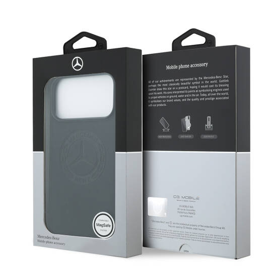 Apple iPhone 17 Pro Max Kılıf Mercedes Benz Orjinal Lisanslı M-safe Şarj Özellikli Hakiki Deri Nostaljik Yıldız Dizayn Kapak - 10