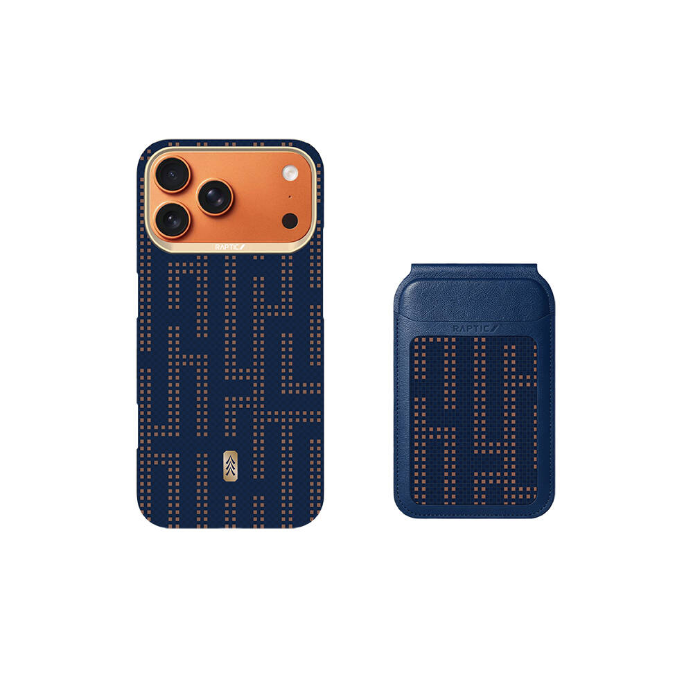 Apple iPhone 17 Pro Max Kılıf Raptic 2in1 Bundle Kit Aramid Skin Grid Serisi Kartlık ve Karbon Kapak - 1
