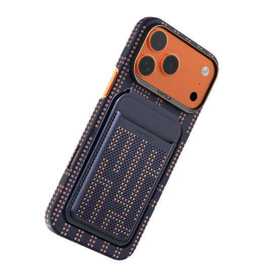 Apple iPhone 17 Pro Max Kılıf Raptic 2in1 Bundle Kit Aramid Skin Grid Serisi Kartlık ve Karbon Kapak - 4