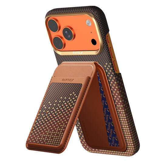 Apple iPhone 17 Pro Max Kılıf Raptic 2in1 Bundle Kit Aramid Skin Serenity Serisi Kartlık ve Karbon Kapak - 8
