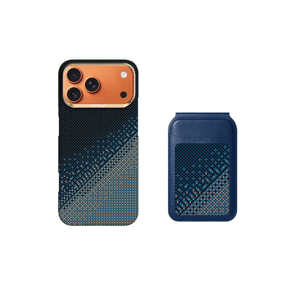 Apple iPhone 17 Pro Max Kılıf Raptic 2in1 Bundle Kit Aramid Skin Serenity Serisi Kartlık ve Karbon Kapak - 1
