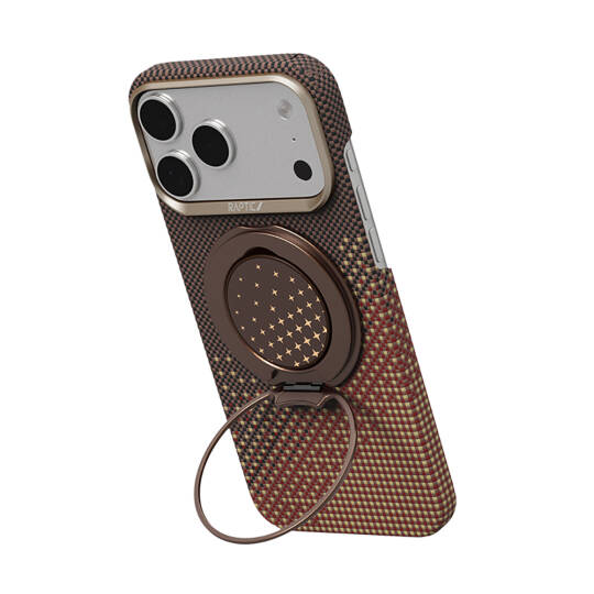 Apple iPhone 17 Pro Max Kılıf Raptic 2in1 Bundle Kit Aramid Skin Serenity Serisi Stand ve Karbon Kapak - 2
