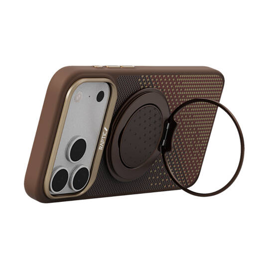 Apple iPhone 17 Pro Max Kılıf Raptic 2in1 Bundle Kit Aramid Skin Serenity Serisi Stand ve Karbon Kapak - 5