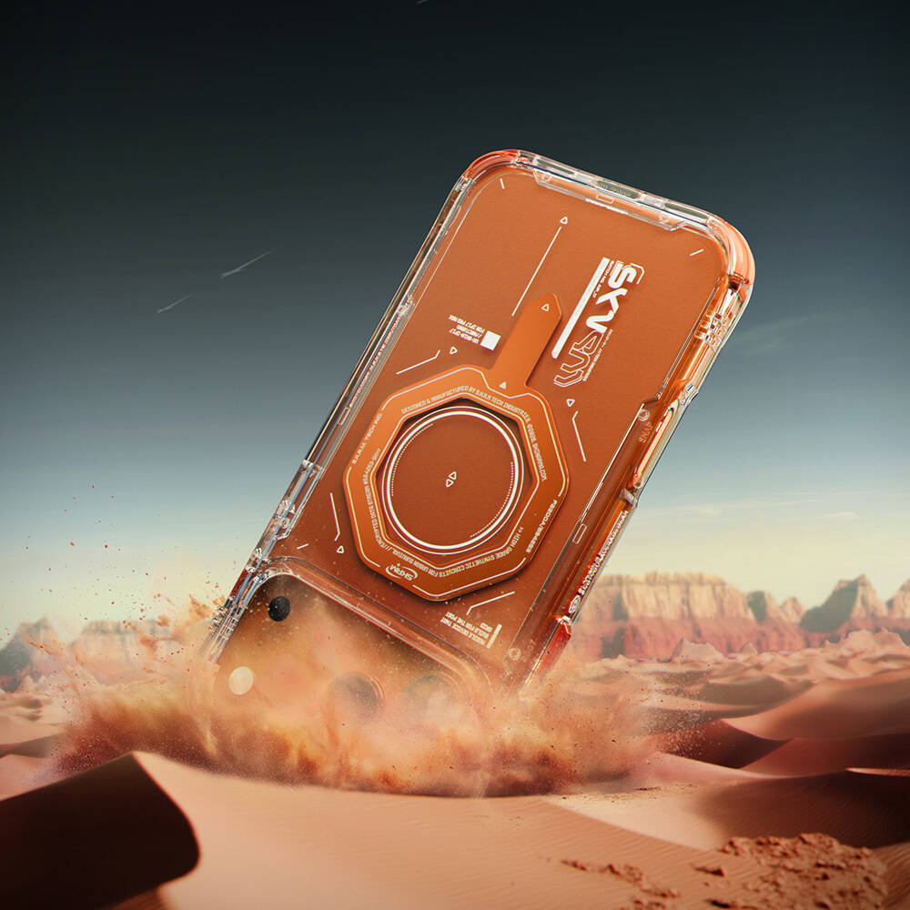 Apple iPhone 17 Pro Max Kılıf SkinArma M-safe Şarj Özellikli Airbag Tasarımlı Magma Kapak - 9