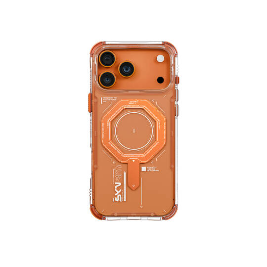 Apple iPhone 17 Pro Max Kılıf SkinArma M-safe Şarj Özellikli Airbag Tasarımlı Magma Kapak