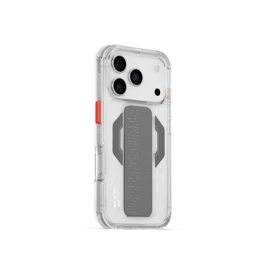 Apple iPhone 17 Pro Max Kılıf Skinarma M-Safe Şarj Özellikli Airbag Tasarımlı Standlı Haxa Kapak - 5