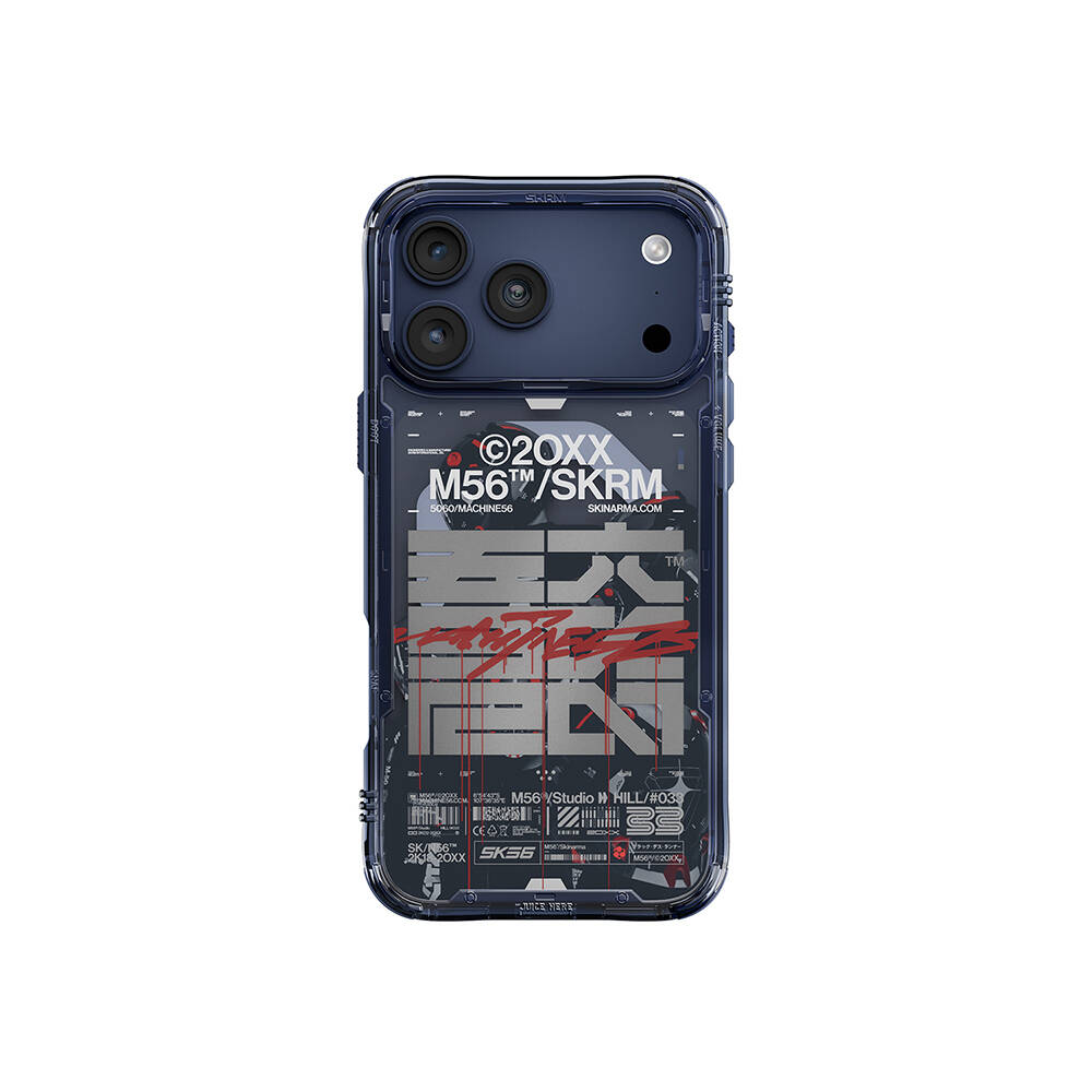 Apple iPhone 17 Pro Max Kılıf Skinarma M-Safe Şarj Özellikli IML Baskılı X M56 Kapak - 5